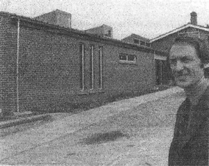 Revd Wilcox viewing the nearly completed church